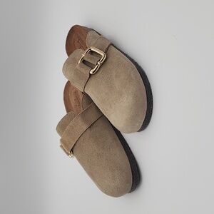 Cara Suede Slippers Sand Color EU Size 38